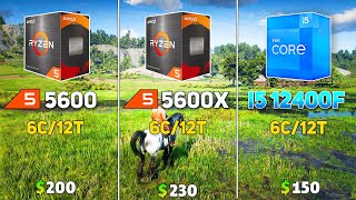 Ryzen 5 5600 vs 5600X vs Intel Core i5 12400F Benchmark with RTX 3090 | Test in 9 Games |