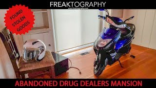 ABANDONED Drug Dealers House with Unique Decor, Outdoor Pool and a Stolen Moped