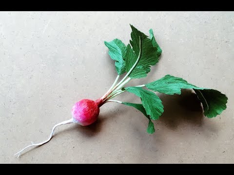 ABC TV | How To Make Cherry Belle Radish From Crepe Paper - Craft Tutorial