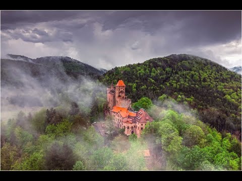 Burg Berwartstein in den Wolken