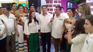 INAUGURA EL SECRETARIO DE TURISMO EL ESTAN DE EL MUNICIPIO DE TEAPA ACOMPAÑADO DE EL PRESIDEMTE MUNI