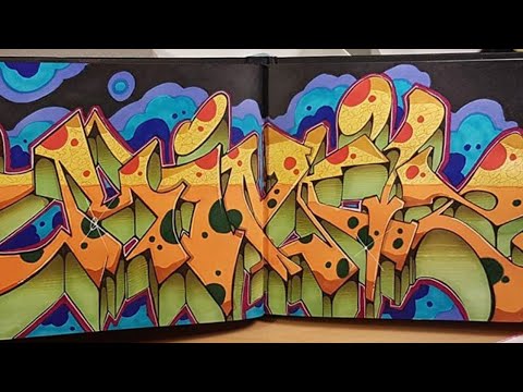 FULL PAGE IN MY GRAFFITI BLACKBOOK! MINKIEGRAFFITI (GORILLAZ)