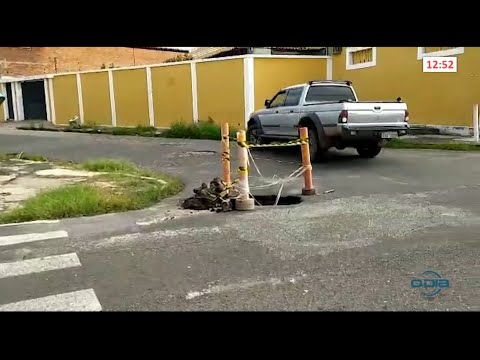 Buraco no meio da Rua Arlindo Nogueira causa transtornos a motoristas e pedestres 16 02 2021