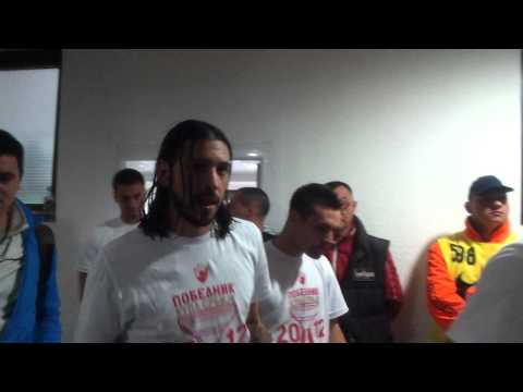 FINALE KUPA 2012 - Slavlje fudbalera Zvezde
