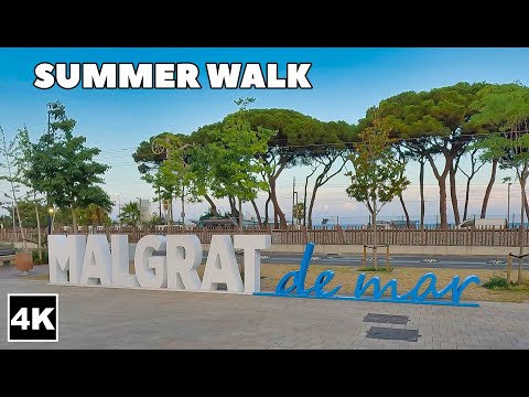 🇪🇸 Malgrat de Mar Santa Susanna Catalonia Spain 🌞 4K Walk