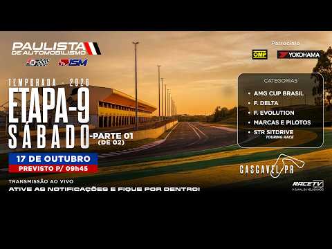 9ª Etapa 2026 Paulista de Automobilismo (SÁB, 17/10) - Autódr. Zilmar Beux-Cascavel-PR (pt 01 de 02)