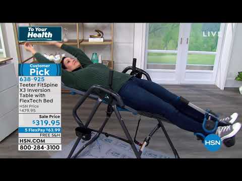 Teeter FitSpine X3 Inversion Table w/FlexTech Bed   10Ye...