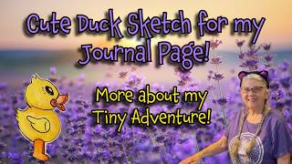 CUTE DUCK Sketch for My Journal Page! More About My Tiny Adventure across the Sound to Long Island!