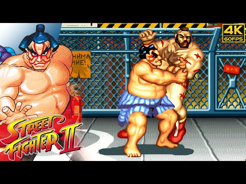 Street Fighter II - E. Honda (Arcade / 1991) 4K 60FPS