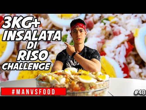 I EAT 3KG+ OF RICE SALAD Challenge - Cold Rice Cheat Day ITA | MAN VS FOOD