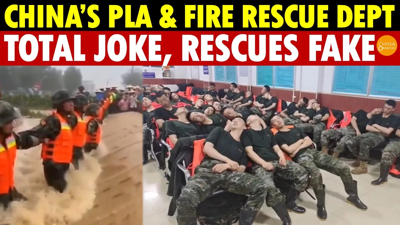 China’s PLA and Rescue Department Are a Total Joke, Rescues Just Staged and Fake