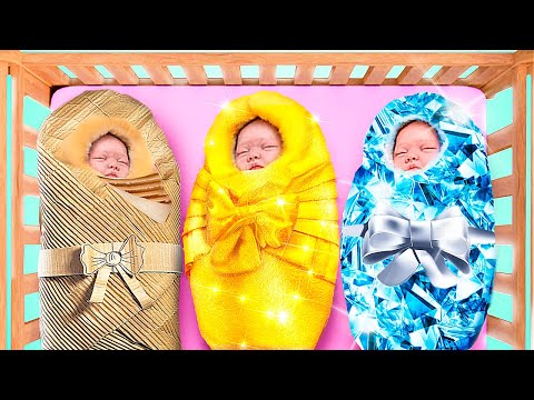 Unlucky vs Lucky vs Giga Lucky Triplet Sisters!