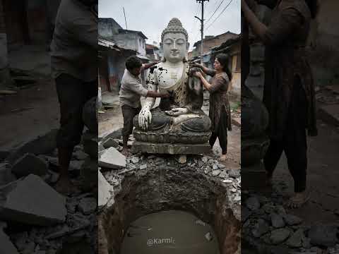 They cleaned the Statue    Buddha gave them Everyt