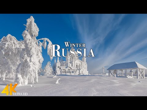 Winter Russia 4K Ultra HD • Stunning Footage Russia, Scenic Relaxation Film with Calming Music.