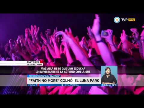 Visión 7 Rock -  Faith no more colmó el Luna Park