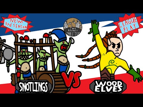 Snotlings are Terrifying Now? (Snotlings VS Wood Elf) blood bowl season 3 gameplay