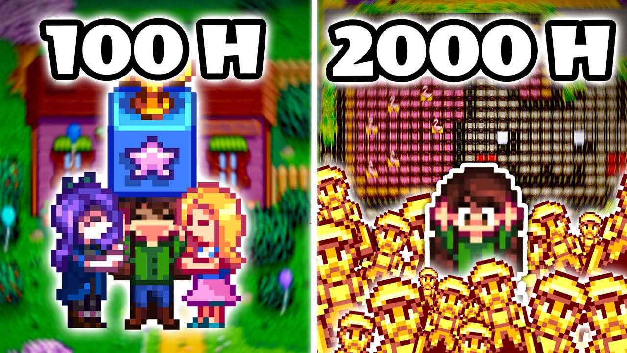 100 horas VS 2.000 horas de Stardew Valley!