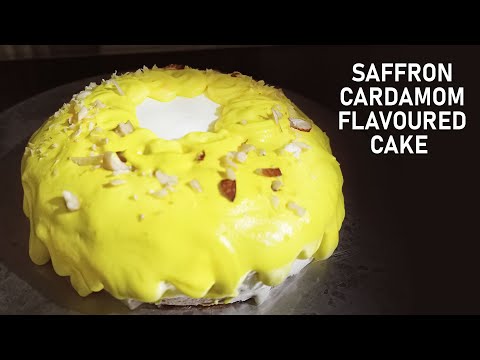 How to Make Saffron Cardamom Flavoured Cake | Cake Recipe by Divya's Kitchen | Birthday Cake