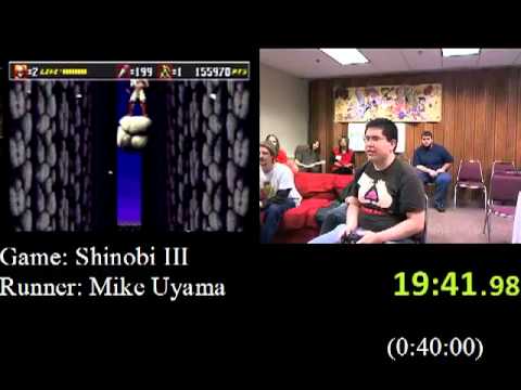 Shinobi III Speed Run (29:19), Part 2/2 (AGDQ 2012)