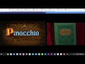 Pinocchio 1940 Main Tittle Robin Hood 1973 Opening Credits Scene Latin Spanish
