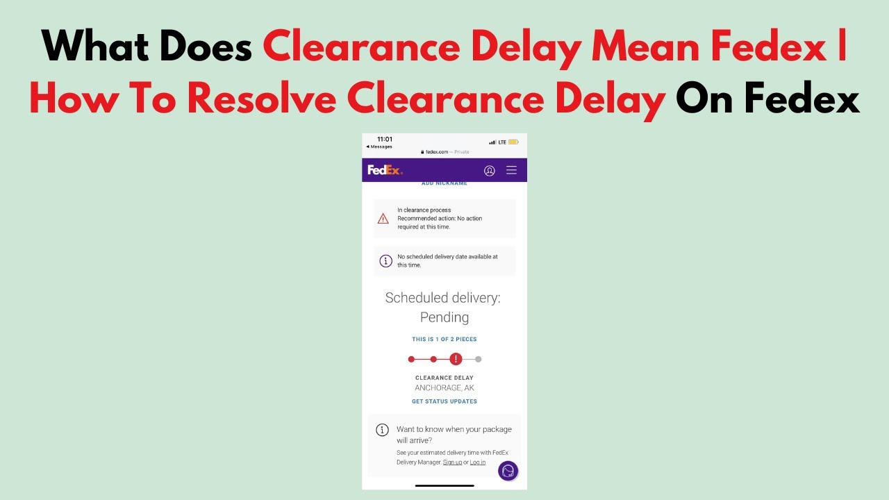 What Does Clearance Delay Mean Fedex | How To Resolve Clearance Delay On Fedex