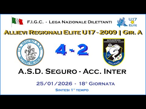 ASD Seguro - Accademia Inter  1° Tempo | Allievi 2009 U17 - Camp. Regionale Elite Girone "A"