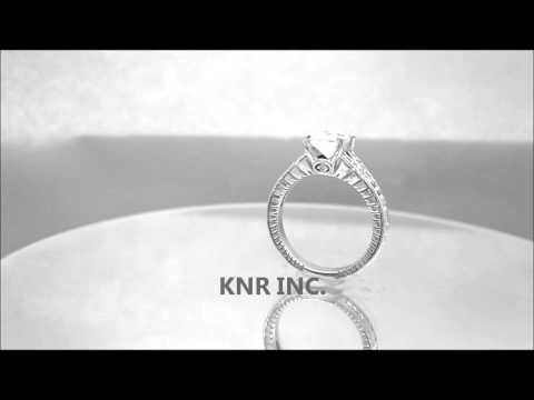 18K WHITE GOLD PRINCESS CUT DIAMOND ENGAGEMENT RING SPLIT BAND PRONG SET 1.86CTW - KNR INC - 431