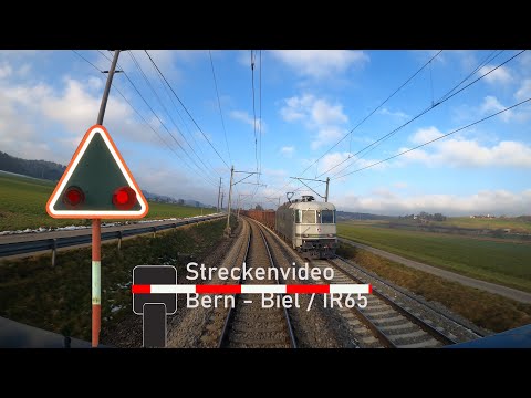 Cab ride Berne to Biel/Bienne IR 65 - Führerstandsmitfahrt Bern nach Biel/Bienne IR 65