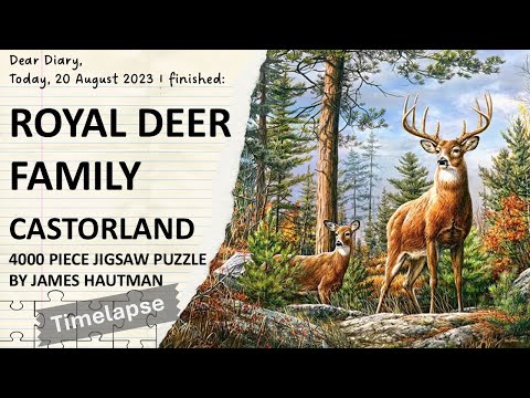 Castorland: Royal Deer Family (by James Hautman) 4000 piece jigsaw puzzle - Timelapse