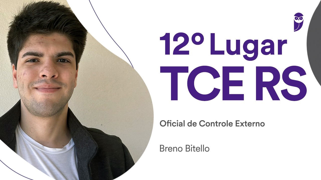 TCE RS: Breno Bitello, aprovado em 12° lugar para o cargo de Oficial de Controle Externo