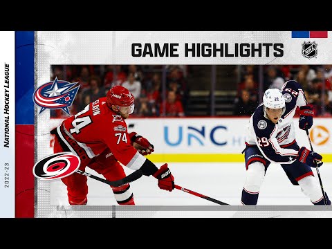 Blue Jackets @ Hurricanes 10/12 | NHL Highlights 2022