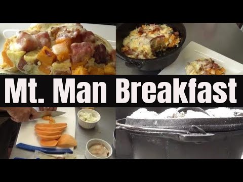 LOWER CARB MOUNTAIN MAN BREAKFAST FOR 2 IN THE DUTCH OVEN