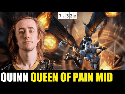 QUINN PLAYING Queen of Pain MID  7.33E - DOTA 2 HIGHEST MMR MATCH #dota2 #dota2gameplay