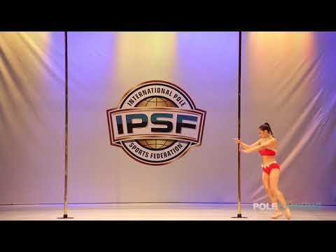 Novice Girls Romane Moscaritolo of Switzerland - IPSF World Pole Sports Championships 2018