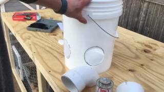 How To Make a Chicken Feeder Using a 5 Gallon Bucket - Tutorial