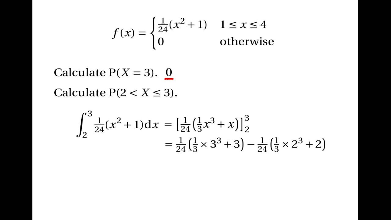 Continuous Random Variables: Probability Density Functions
