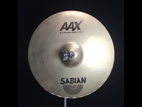 Used Sabian 14" AAX X-Celerator Hats Brilliant - 1032g/1506g (video demo) image 6