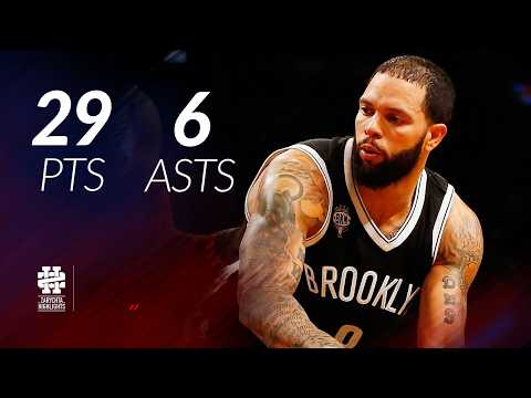 Deron Williams 29 pts 6 asts vs Knicks 14/15 season