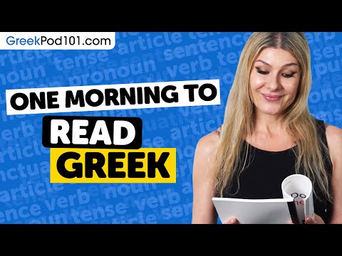 One Morning to Learn How to Write and Read Greek
