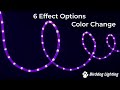 RGB Color Changing Chasing LED Rope Light with Sparkle Effects - 120 Volt - 25 Feet