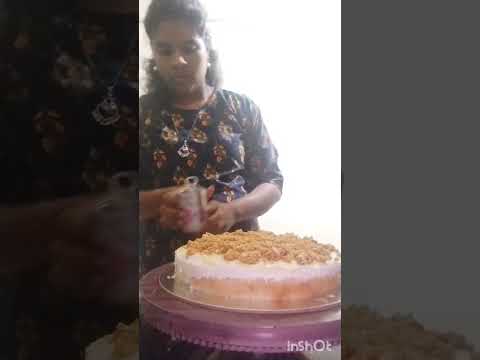 butterscotch 🧡 #manvi #cake.  please subscribe my channel ❤️🫰