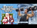 SHE WAS TERRIFIED | KILLER SHOULDER WORKOUT | VLOGMAS DAY 4