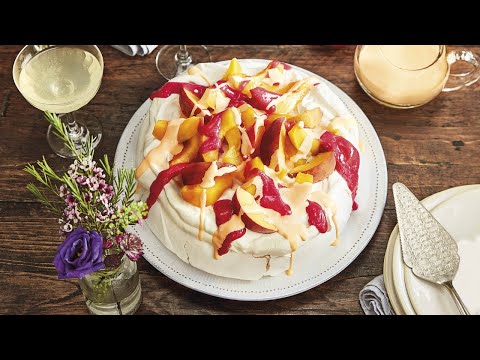 Nigella’s Peach Melba Pavlova | Ocado