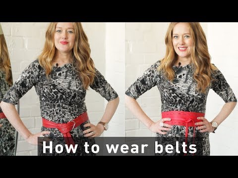 Part of a video titled How to wear belts for your body shape - fashion for women over 40