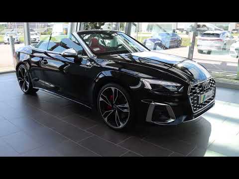 2023 Audi S5 Cabriolet TFSI 354Hp quattro tiptronic |Myth black |Magma red interior| walkaround