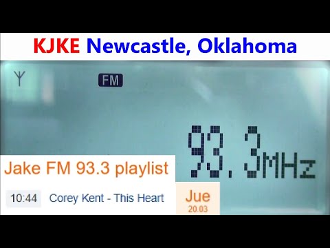 93.3 KJKE - Newcastle, Oklahoma captada en Zapopan (oeste), México