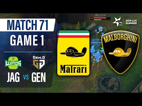 JAG vs GEN | Match71 Game1 H/L | 2019 LCK Summer