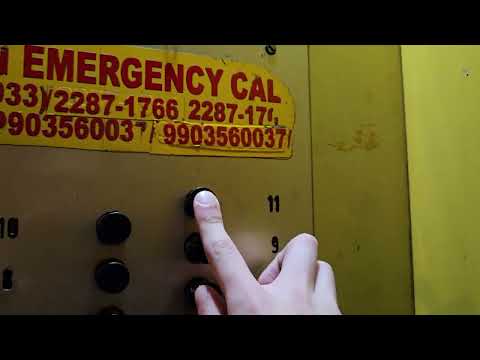 ULTRA RARE & AMAZING Mid-Rise 1950's Otis "Pop Out Black Button Fixtures" Lifts in Kolkata, India