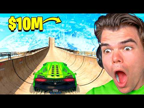 Attempting The BIGGEST GTA 5 MEGA RAMP For $10,000,000