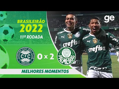 Gols e lances de Coritiba x Palmeiras